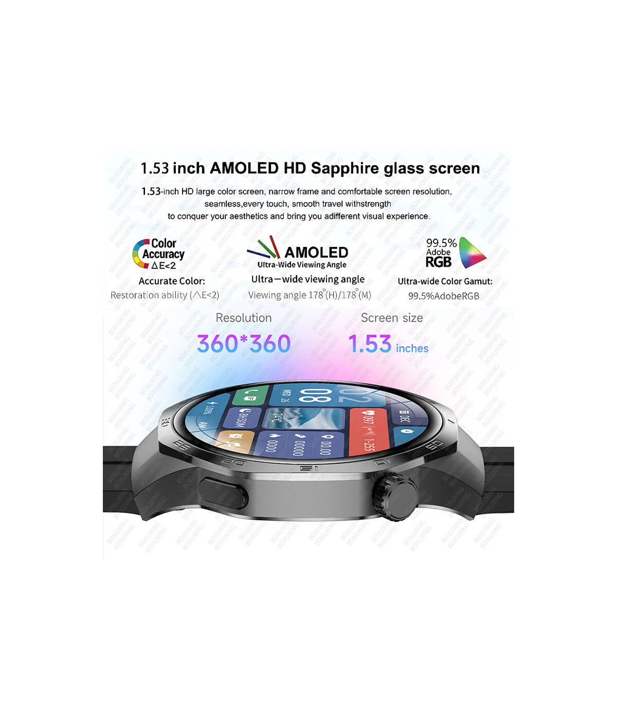 [GPS NFC Watch GT5Pro Silver Mesh belt] Nouveau pour Huawei montre GT5 Pro montre intelligente 