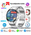 [GPS NFC Watch GT5Pro Acero plateado] Nuevo reloj inteligente HD A para Huawei Watch GT5 Pro.