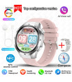 [GPS NFC Watch GT5Pro Silver pink] Nouveau pour Huawei montre GT5 Pro montre intelligente HD AM