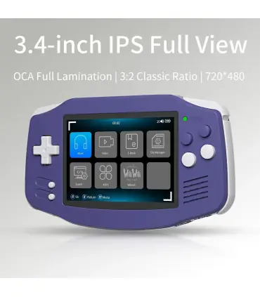 [T Green 64G] Console de jeu portable rétro RG34XX, écran IPS 3.4 pouces, système Linux 64 bits