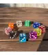[10 color] 10 pièces/ensemble 16mm Transparent coloré 6 faces D6 Point dés pour Casino famille 