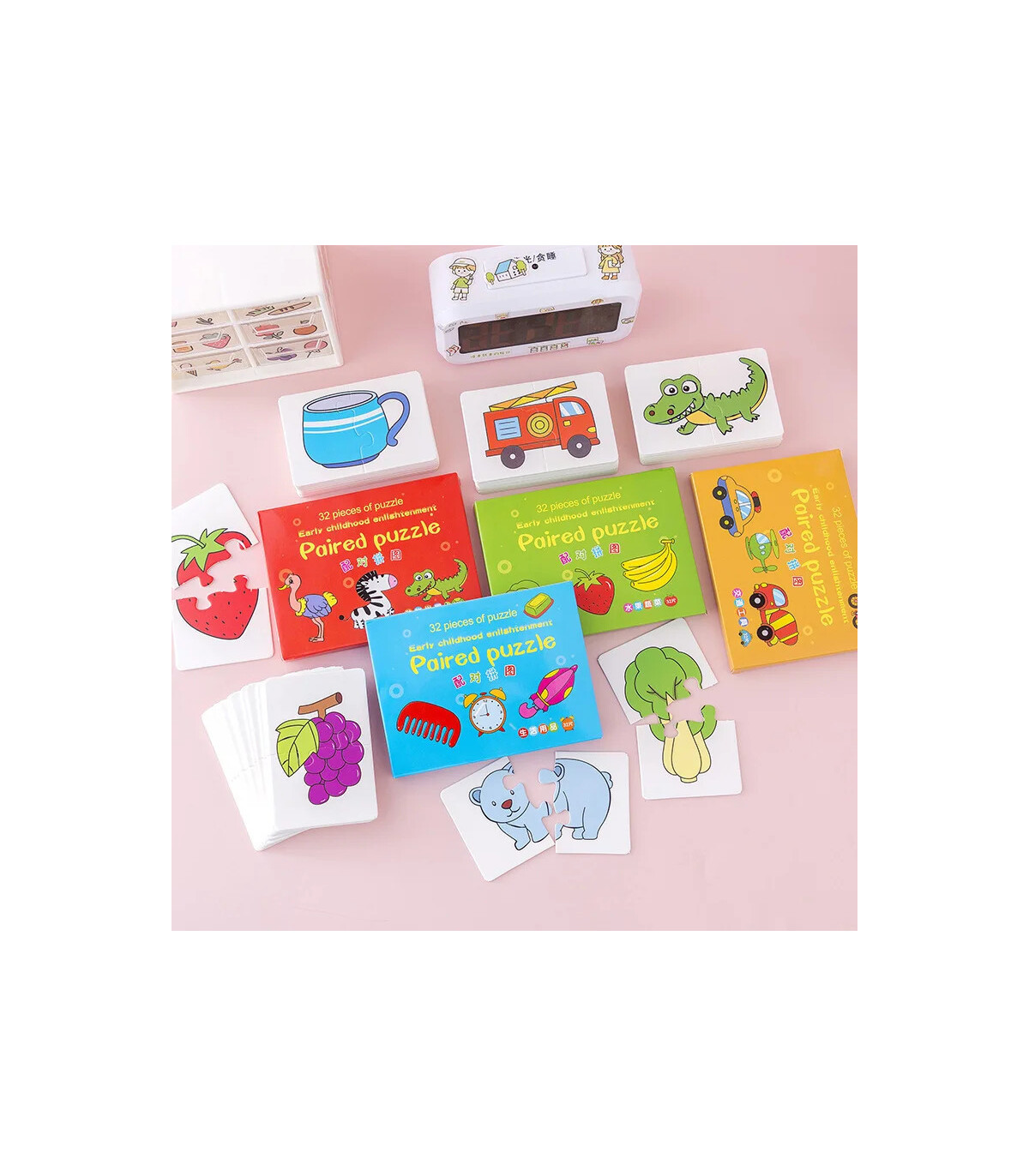 [400387] Puzzle Montessori pour enfants de 1, 2 ou 3 ans, jouets éducatifs d\'apprentissage, jeu