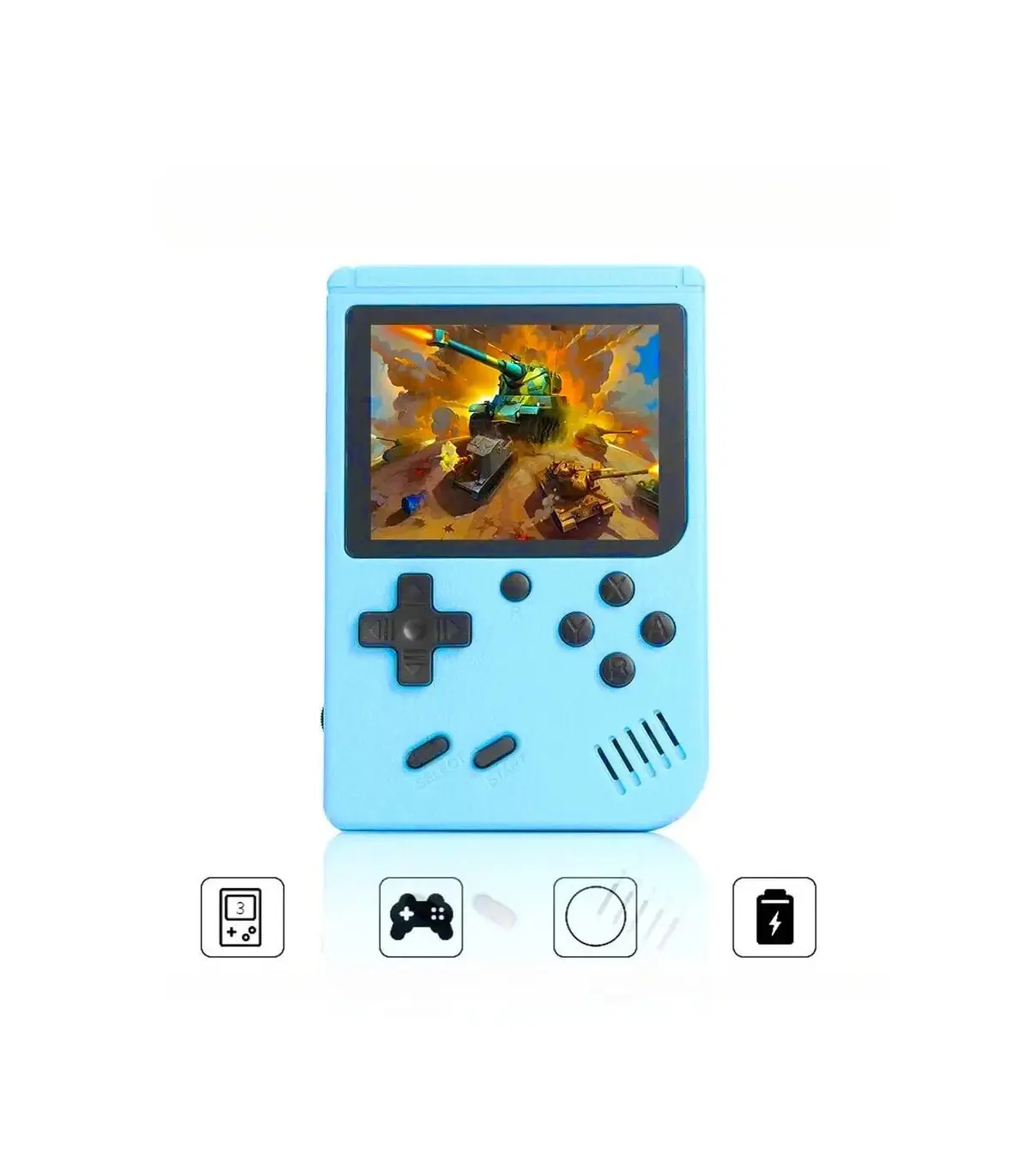 [Blue] Mini Console de jeu vidéo Portable rétro, 8 bits, écran LCD couleur 3.0 pouces, lecteur 
