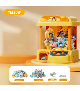 [Yellow] Grande taille bricolage poupée Machine enfants pièce à monnaie jouer jeu Mini griffe a