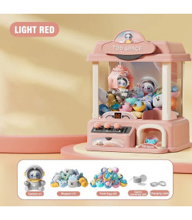 [Light red] Grande taille bricolage poupée Machine enfants pièce à monnaie jouer jeu Mini griff