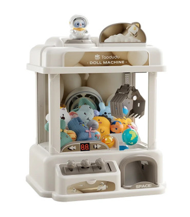 [White] Grande taille bricolage poupée Machine enfants pièce à monnaie jouer jeu Mini griffe at