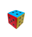 [20cm] Super large six-sided colored sponge, party game accessories, fuchsia aid.