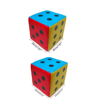 [20cm] Super grande éponge colorée à six côtés, accessoires de jeu de fête, aide au fuchsia, mu