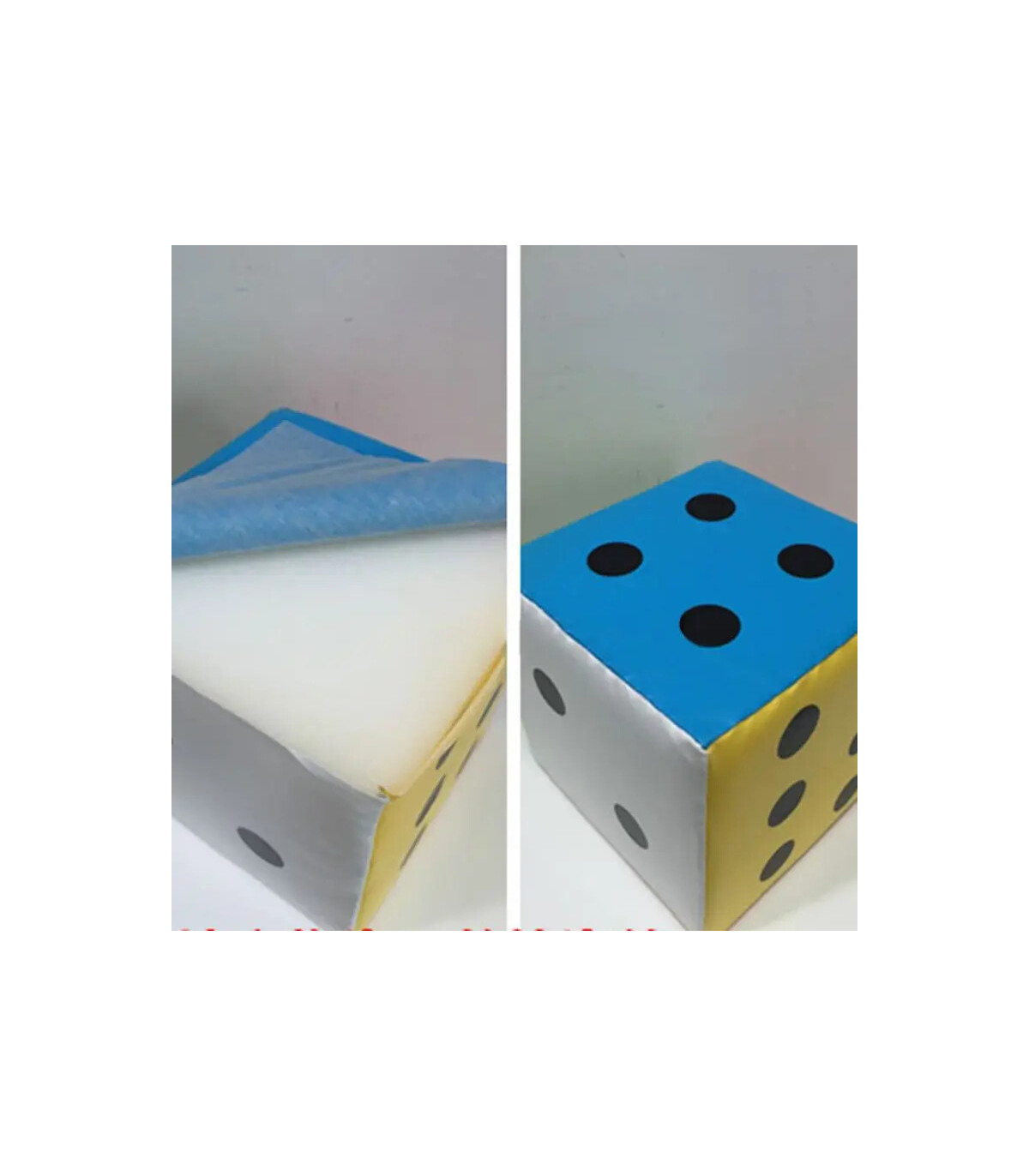 [20cm] Super grande éponge colorée à six côtés, accessoires de jeu de fête, aide au fuchsia, mu