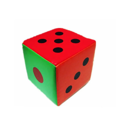 [12cm] Super grande éponge colorée à six côtés, accessoires de jeu de fête, aide au fuchsia, mu