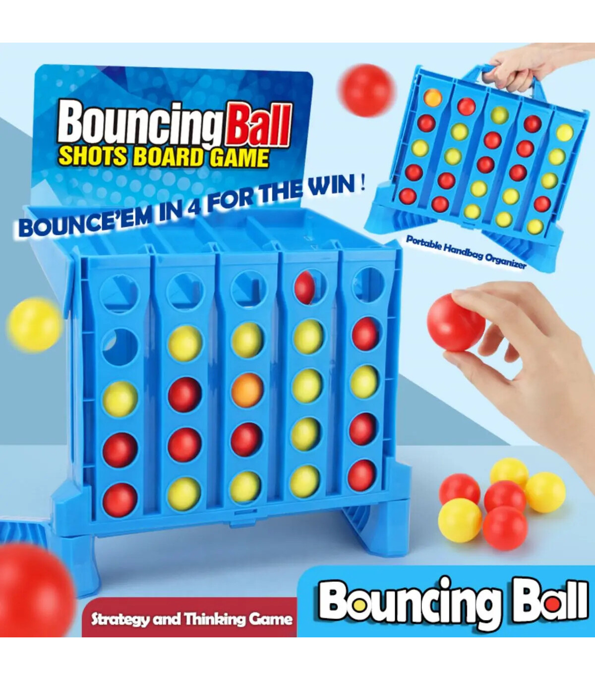 [Large] Jeu de société de boules rebondissantes pour enfants, jeu de table d\'interaction parent