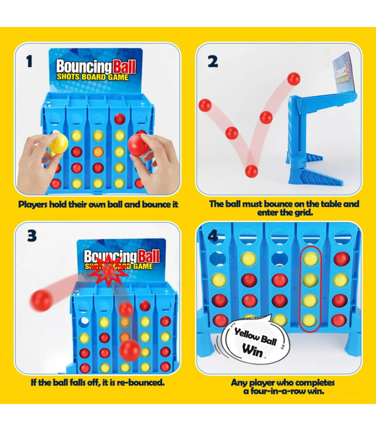 [Large] Jeu de société de boules rebondissantes pour enfants, jeu de table d\'interaction parent