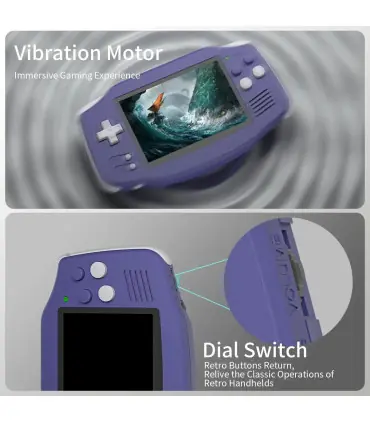 [Glacier 64G] Console de jeu portable rétro RG34XX, écran IPS 3.4 pouces, système Linux 64 bits