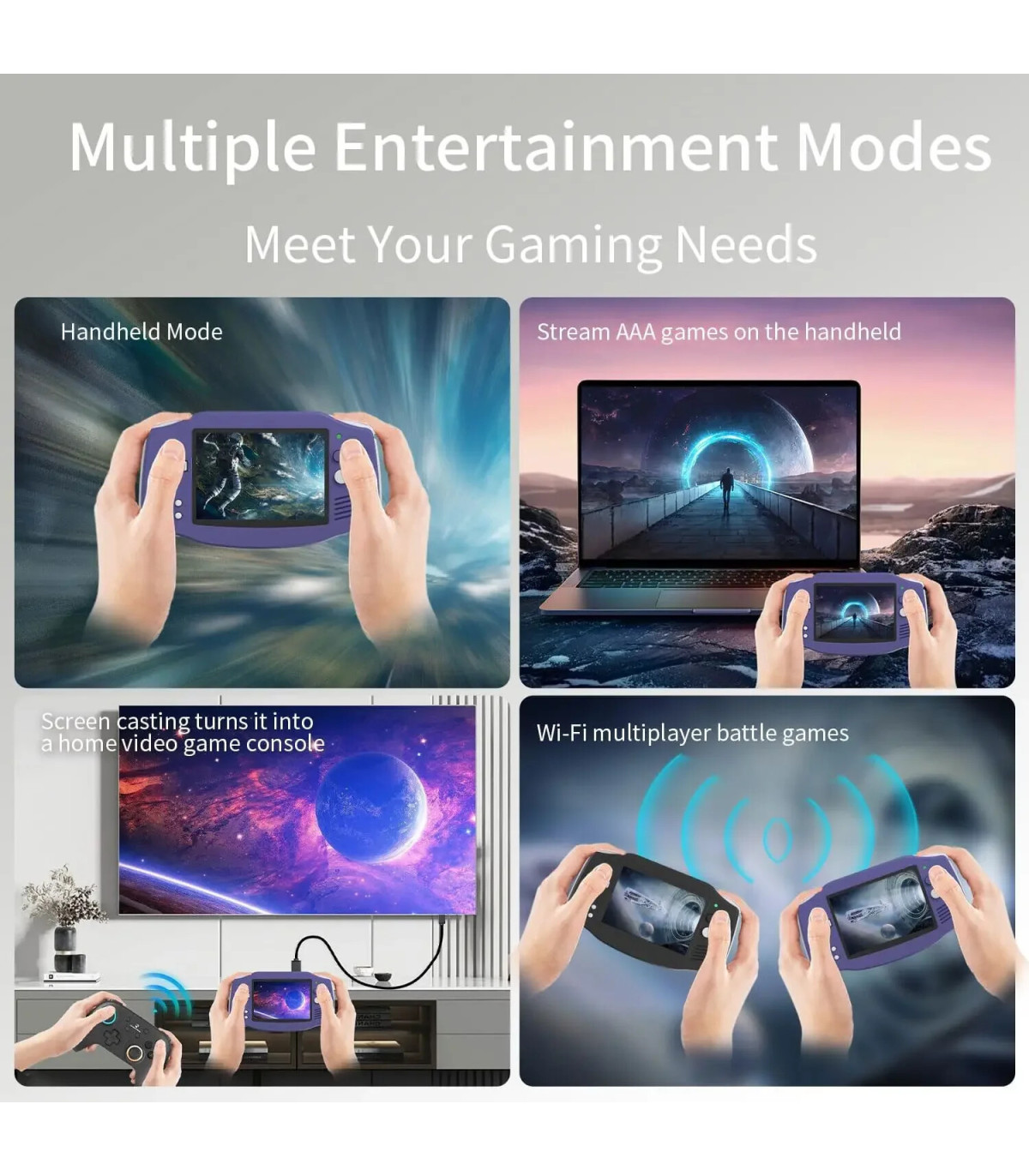 [Indigo 64G] Console de jeu portable rétro RG34XX, écran IPS 3.4 pouces, système Linux 64 bits,