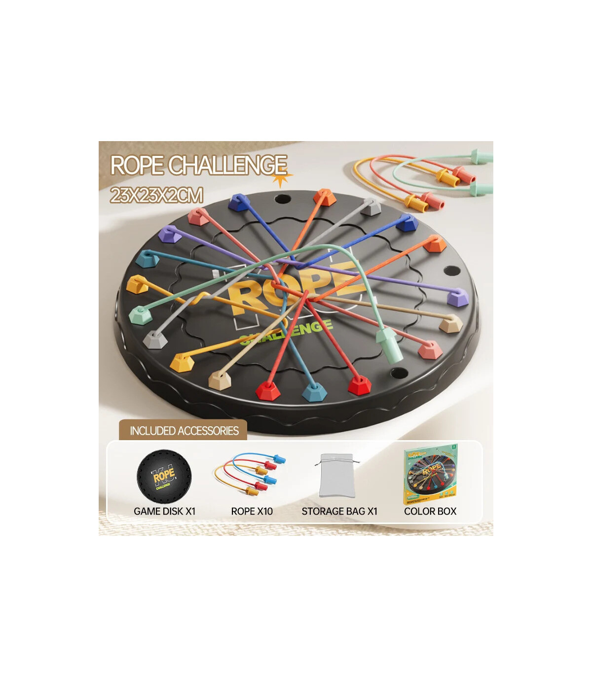 [Black] Puzzle corde jeu défi stratégie décryptage jeu de société pensée logique formation inte