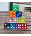 [10 colori] 10 pezzi/set 16mm Dadi puntati trasparenti colorati a 6 facce D6 per casinò familiare