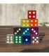 [10 color] 10 pièces/ensemble 16mm Transparent coloré 6 faces D6 Point dés pour Casino famille 