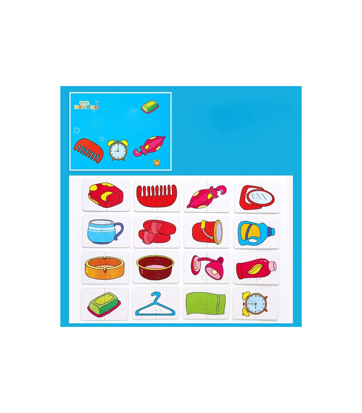 [400387] Puzzle Montessori pour enfants de 1, 2 ou 3 ans, jouets éducatifs d\'apprentissage, jeu