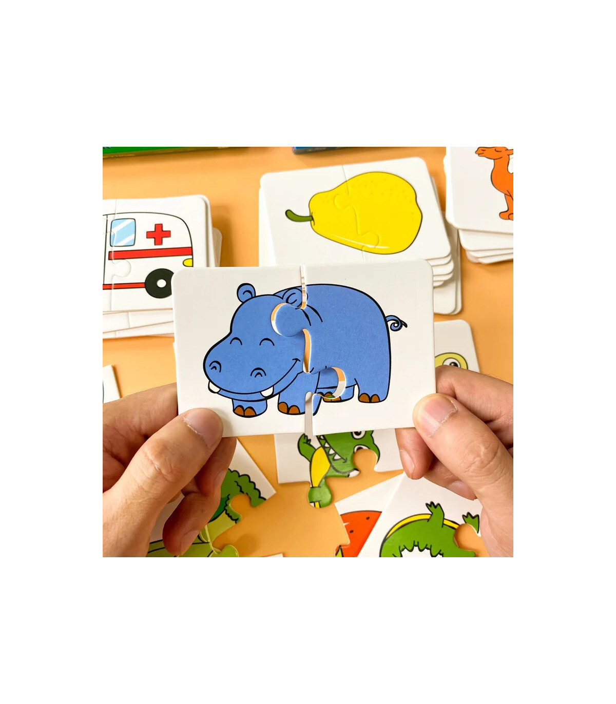 [400386] Puzzle Montessori pour enfants de 1, 2 ou 3 ans, jouets éducatifs d\'apprentissage, jeu