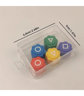 [1pcs] Nouveau jeu Karamari dés accessoires de jeu de fête carré rond Triangle impression Bar a