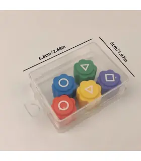 [1pcs] Nouveau jeu Karamari dés accessoires de jeu de fête carré rond Triangle impression Bar a