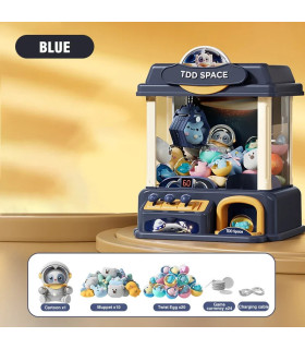 [Blue] Grande taille bricolage poupée Machine enfants pièce à monnaie jouer jeu Mini griffe att