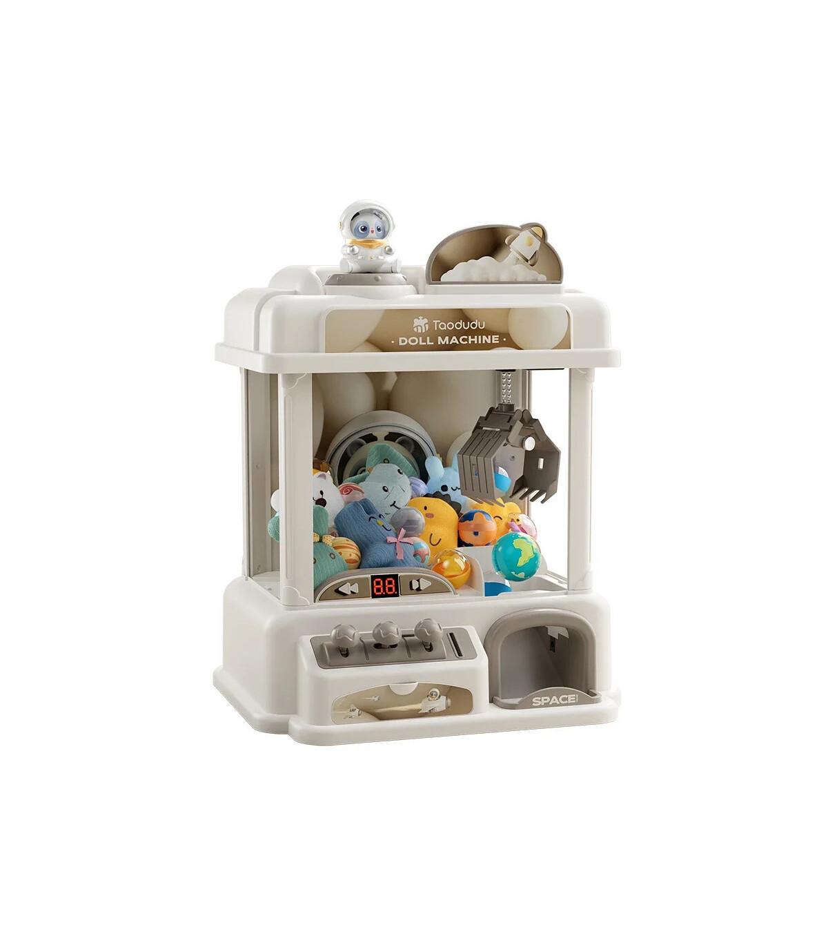 [Blue] Grande taille bricolage poupée Machine enfants pièce à monnaie jouer jeu Mini griffe att