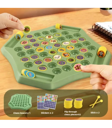 [Fruit] Puzzle enfant fruits animaux retournés correspondant échecs multijoueur jeu de société 