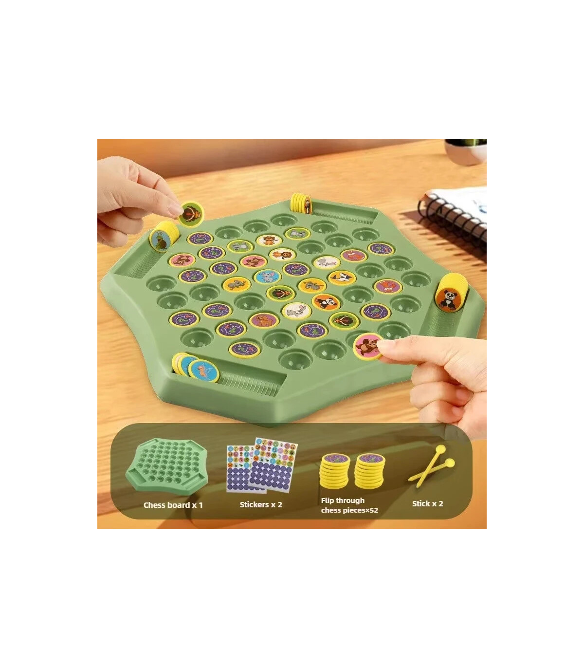 [Fruit] Puzzle enfant fruits animaux retournés correspondant échecs multijoueur jeu de société 