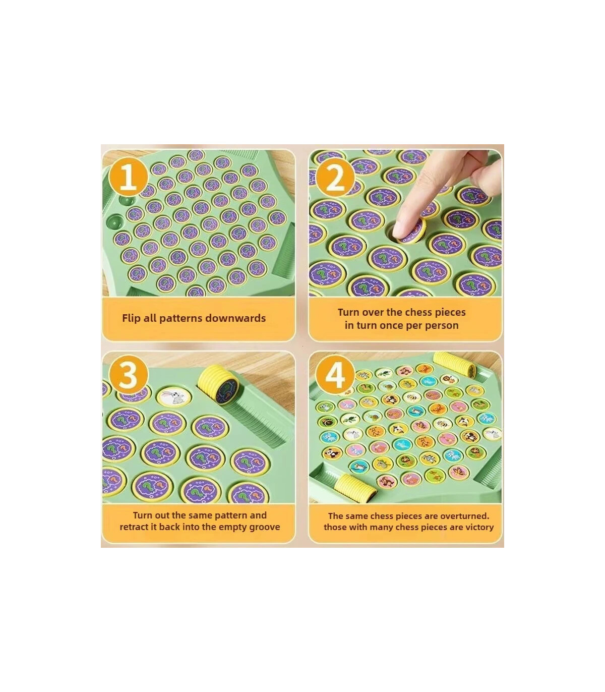 [Fruit] Puzzle enfant fruits animaux retournés correspondant échecs multijoueur jeu de société 