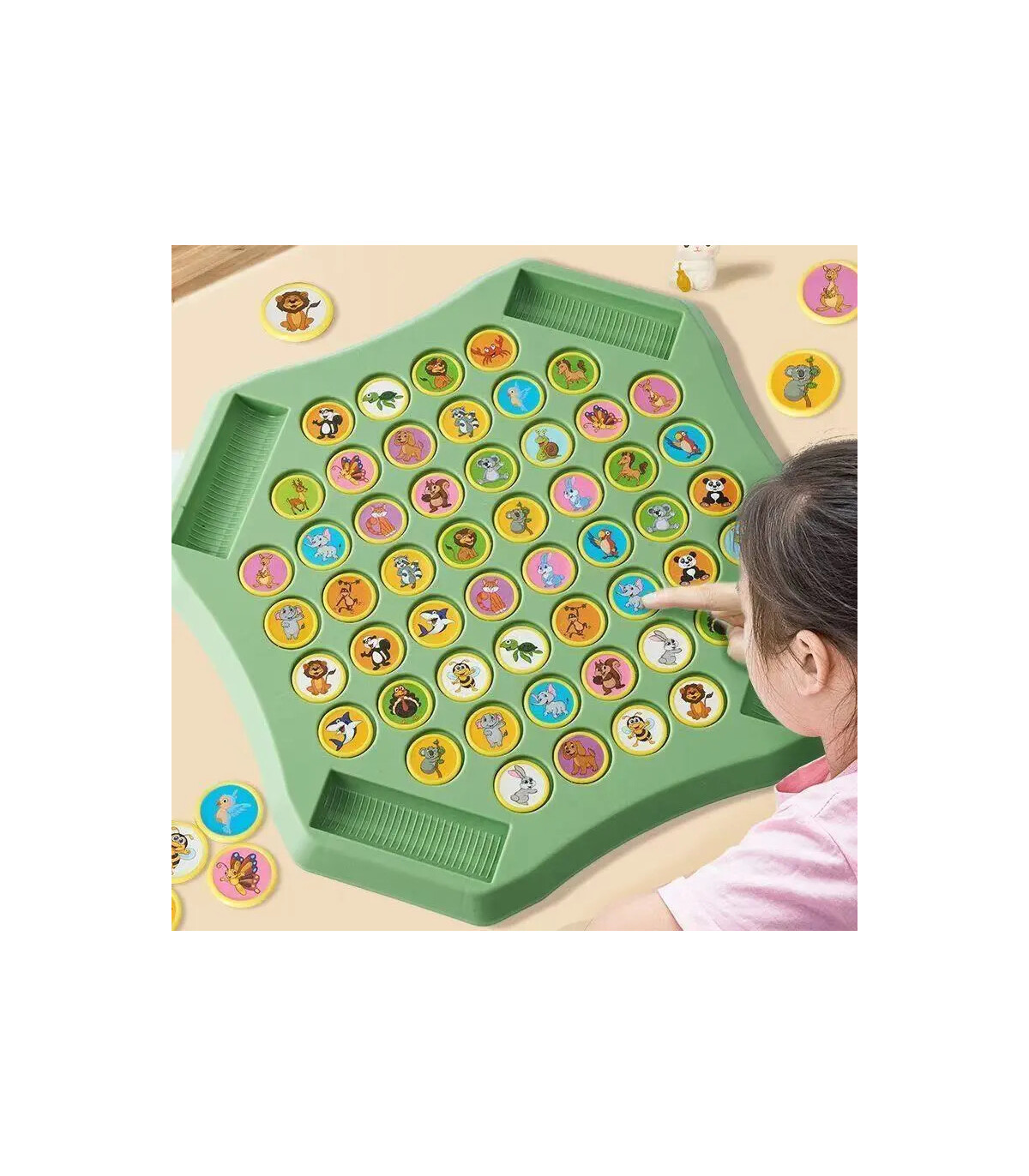 [Track Logic Chess] Puzzle enfant fruits animaux retournés correspondant échecs multijoueur jeu