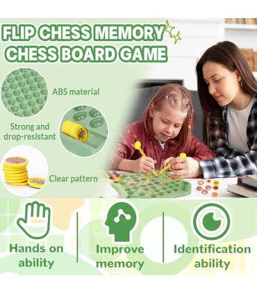 [Track Logic Chess] Puzzle enfant fruits animaux retournés correspondant échecs multijoueur jeu