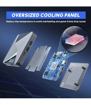 [256G Royaume-Uni] KINHANK-Super console de jeu vidéo rétro, X2 Pro, 90000 jeux vidéo pour PS1,