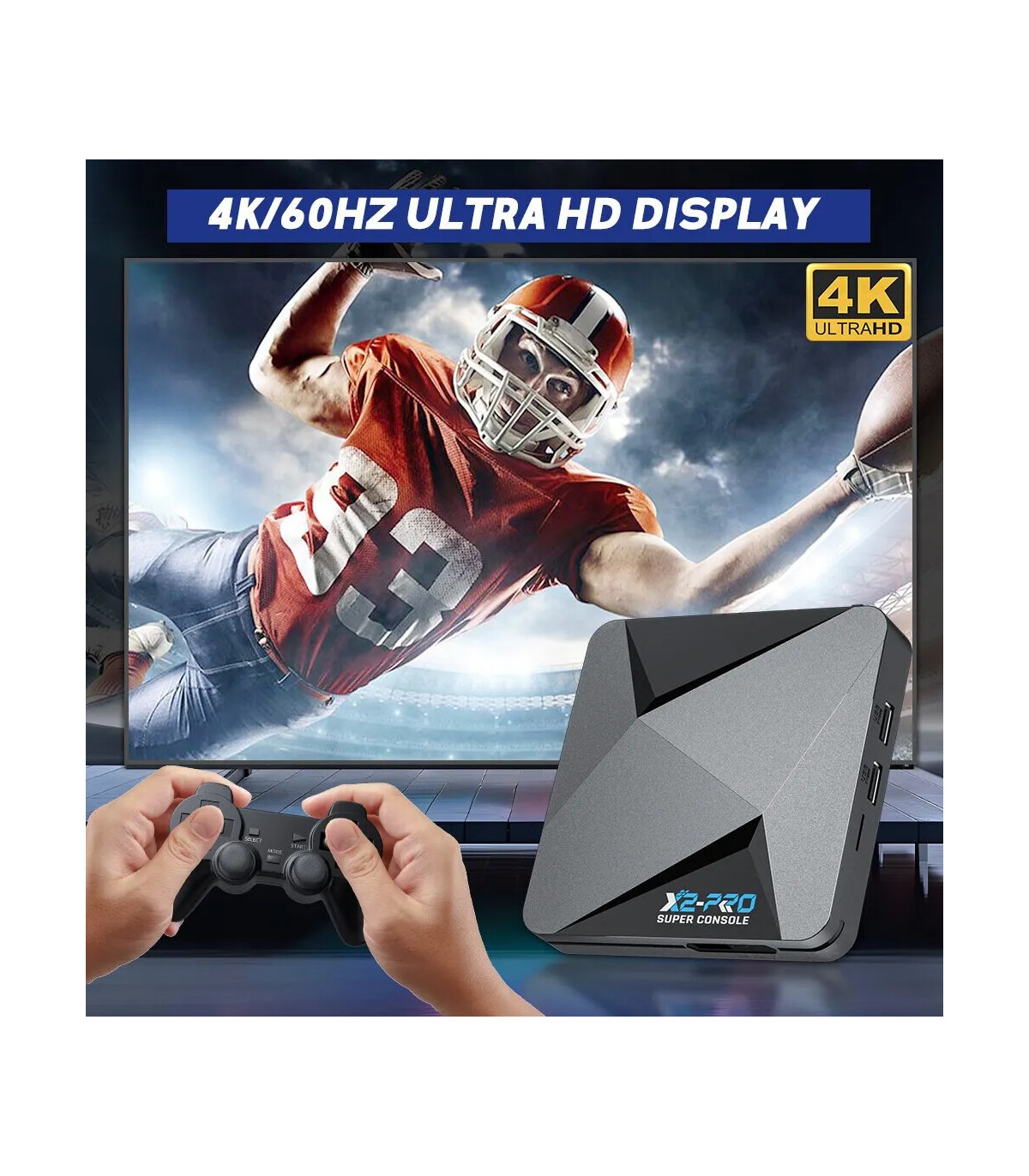[256G Royaume-Uni] KINHANK-Super console de jeu vidéo rétro, X2 Pro, 90000 jeux vidéo pour PS1,