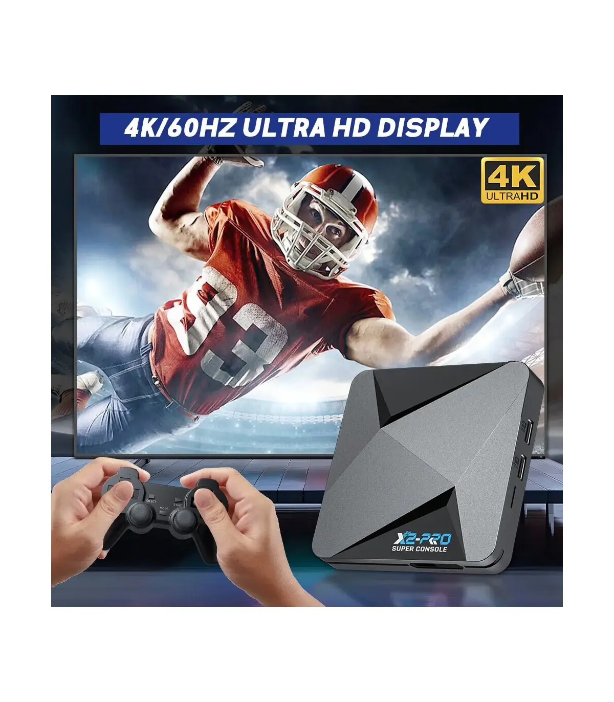 [64g Royaume-Uni] KINHANK-Super console de jeu vidéo rétro, X2 Pro, 90000 jeux vidéo pour PS1, 