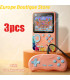 [Double Pink 3pcs] Console de jeu vidéo de 3.0 pouces, Mini TV rétro Portable, lecteur de jeu P