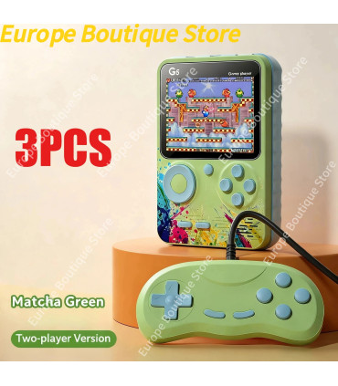 [Double Green 3pcs] Console de jeu vidéo de 3.0 pouces, Mini TV rétro Portable, lecteur de jeu 