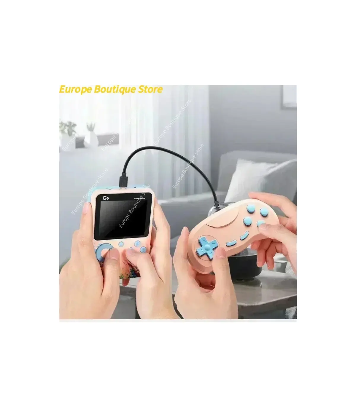 [Double cyan 3pcs] Console de jeu vidéo de 3.0 pouces, Mini TV rétro Portable, lecteur de jeu P
