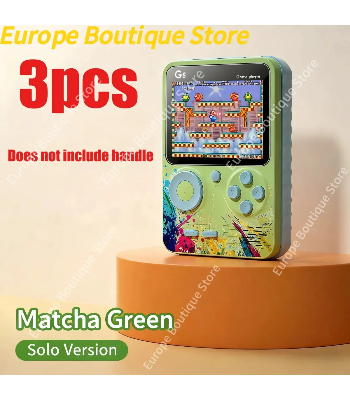 [Single Green 3pcs] Console de jeu vidéo de 3.0 pouces, Mini TV rétro Portable, lecteur de jeu 