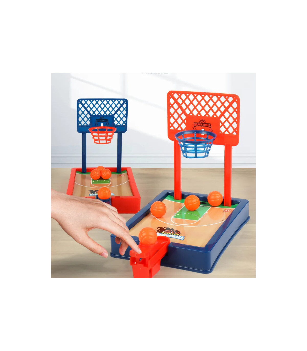 [6] Jeu de société de bureau d\'été, Mini Machine de tir à doigt de basket-ball, Table de fête, 