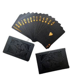 [Light Gray] Couleur noir or jeu de cartes carte groupe imperméable Poker costume magique Dmagi