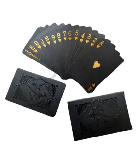 [Light Gray] Couleur noir or jeu de cartes carte groupe imperméable Poker costume magique Dmagi