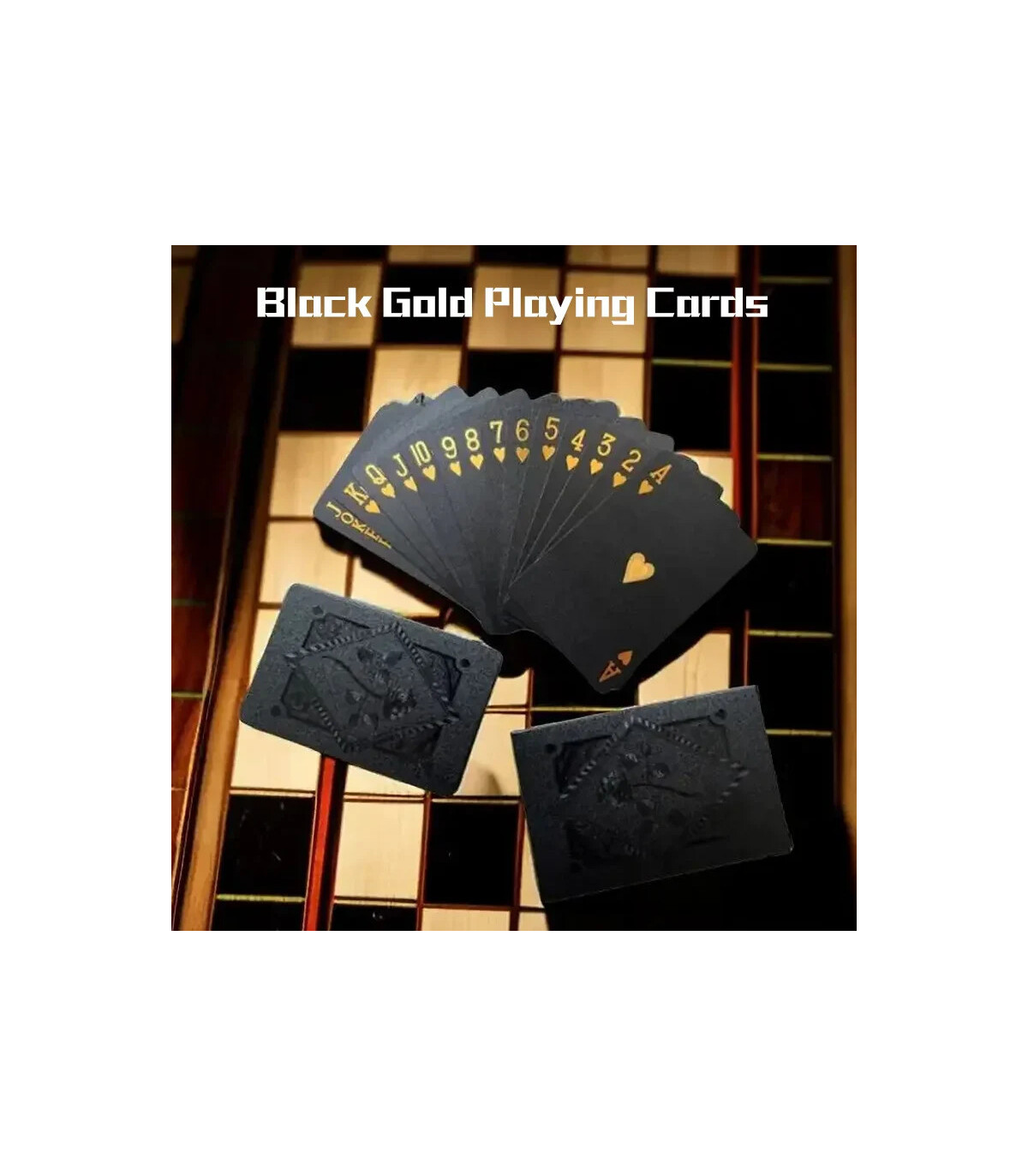 [Light Gray] Couleur noir or jeu de cartes carte groupe imperméable Poker costume magique Dmagi