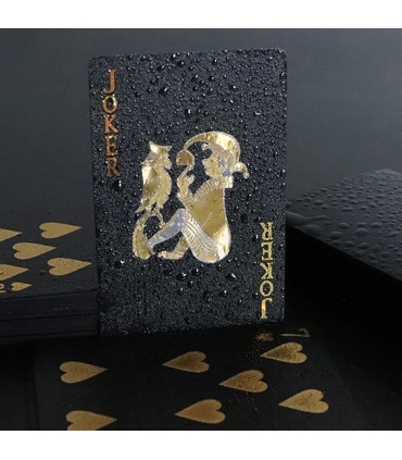 [Light Gray] Couleur noir or jeu de cartes carte groupe imperméable Poker costume magique Dmagi