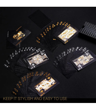 [Light Gray] Couleur noir or jeu de cartes carte groupe imperméable Poker costume magique Dmagi