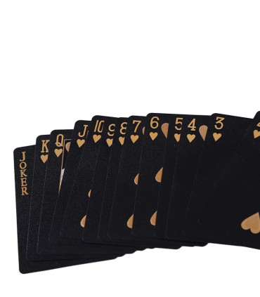 [Light Gray] Couleur noir or jeu de cartes carte groupe imperméable Poker costume magique Dmagi