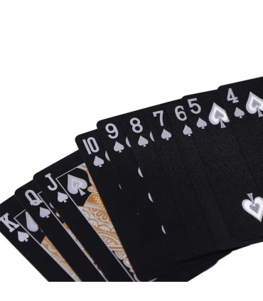 [Light Gray] Couleur noir or jeu de cartes carte groupe imperméable Poker costume magique Dmagi