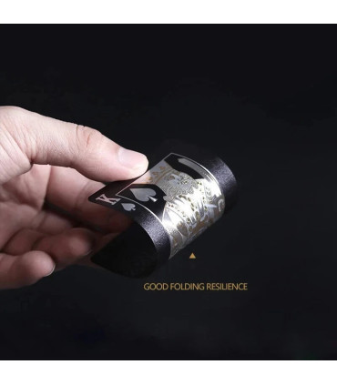 [Light Gray] Couleur noir or jeu de cartes carte groupe imperméable Poker costume magique Dmagi