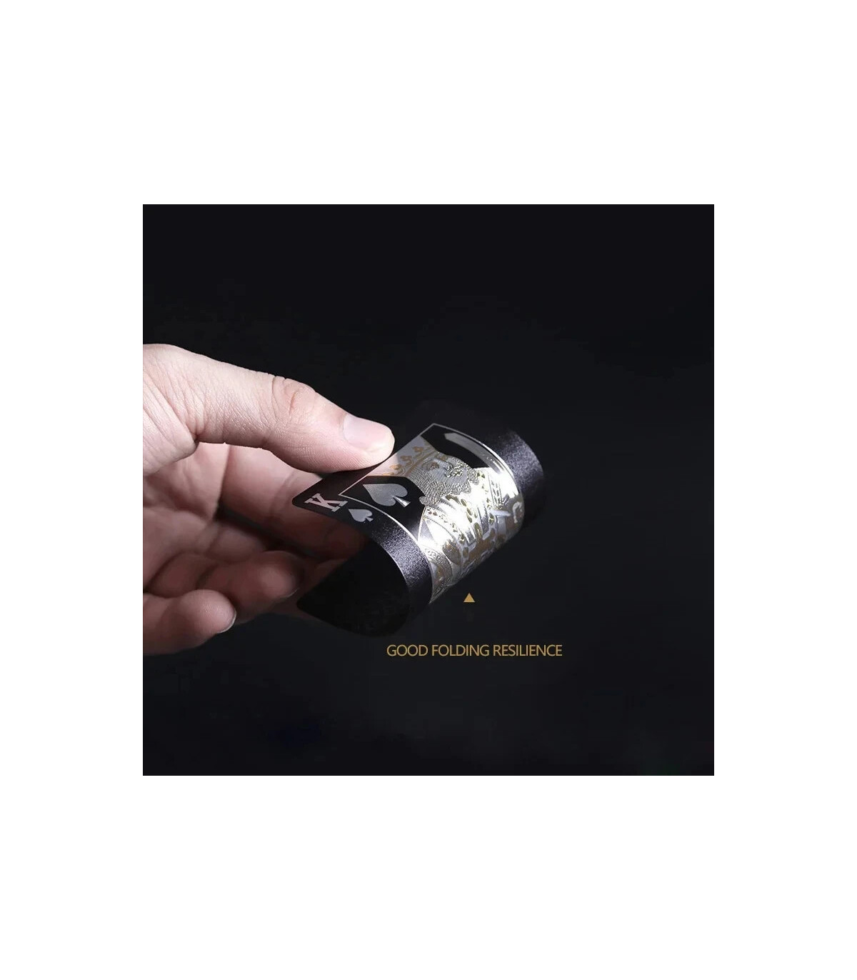 [Light Gray] Couleur noir or jeu de cartes carte groupe imperméable Poker costume magique Dmagi