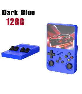 [Dark Blue 128G] Console de jeu vidéo R36S Open Source 256 go, système Linux, écran IPS de 3.5 
